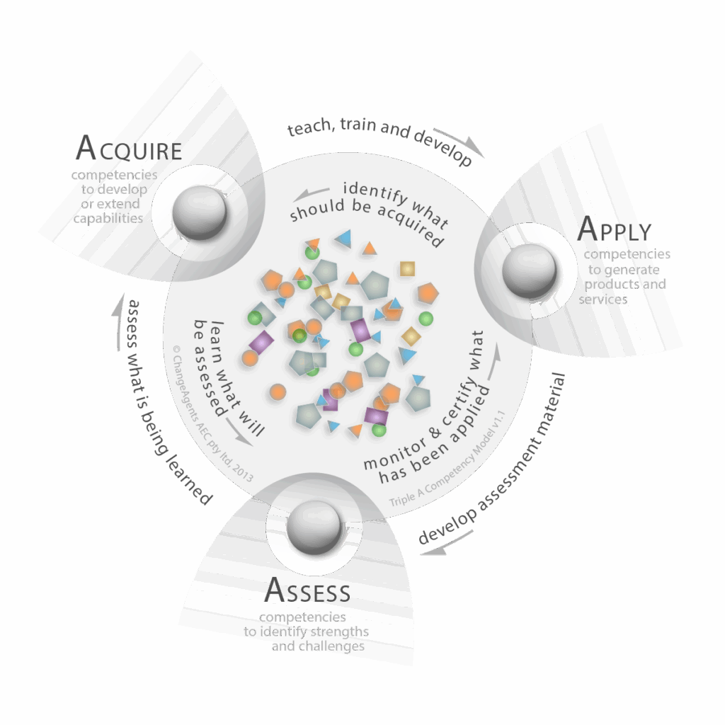 Visual Knowledge Model 20: Triple A Competency Model diagram